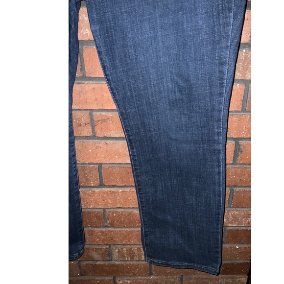 Levis Classic Straight Jeans Womens Dark Wash Blue Denim Stretch Mid Rise 18W - Picture 3 of 5